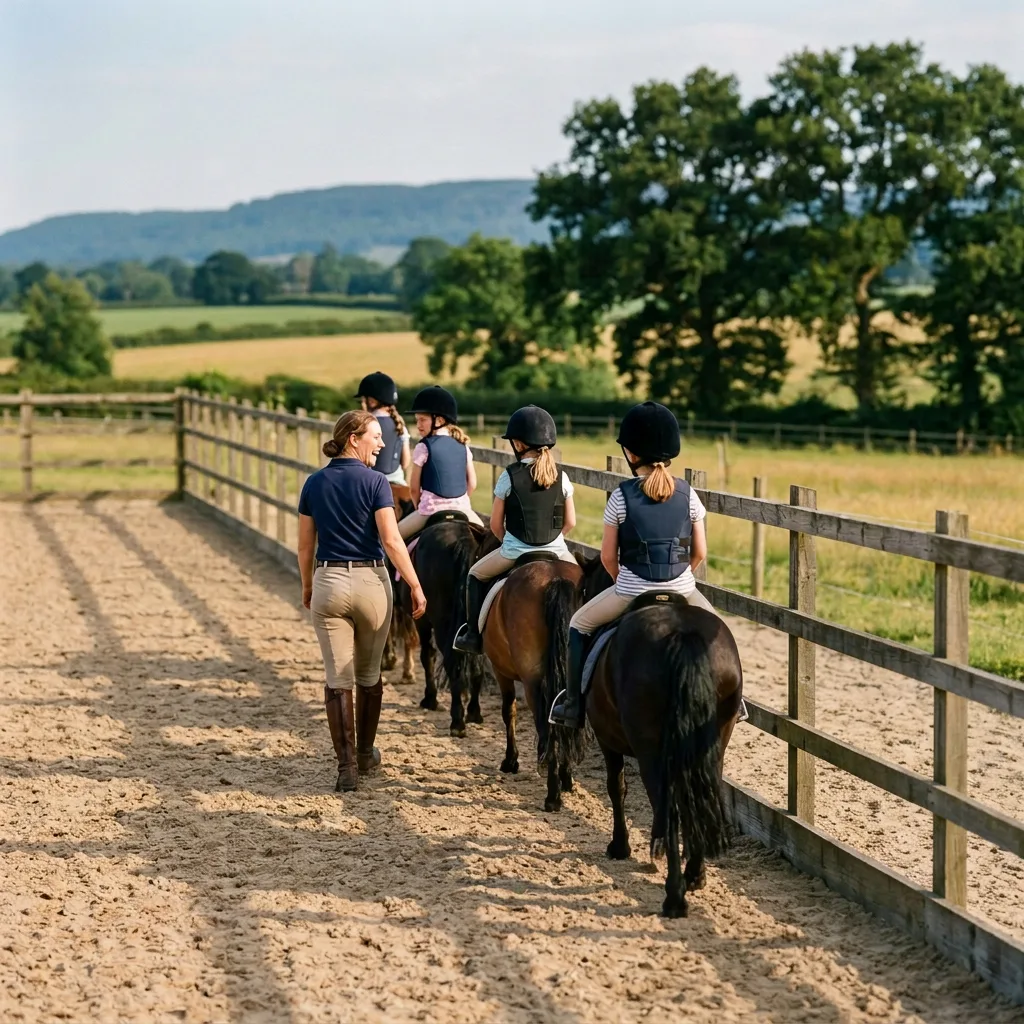 Cours de poney à Diémoz, Isère