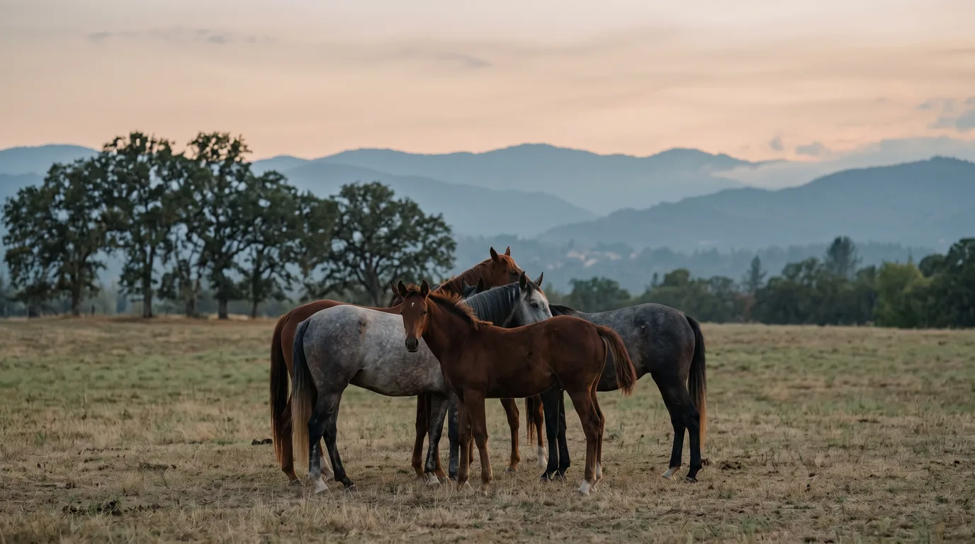 Chevaux en liberté, Step Ranch, Isère